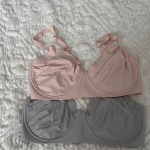 Nautica Pink and Gray Bra Set